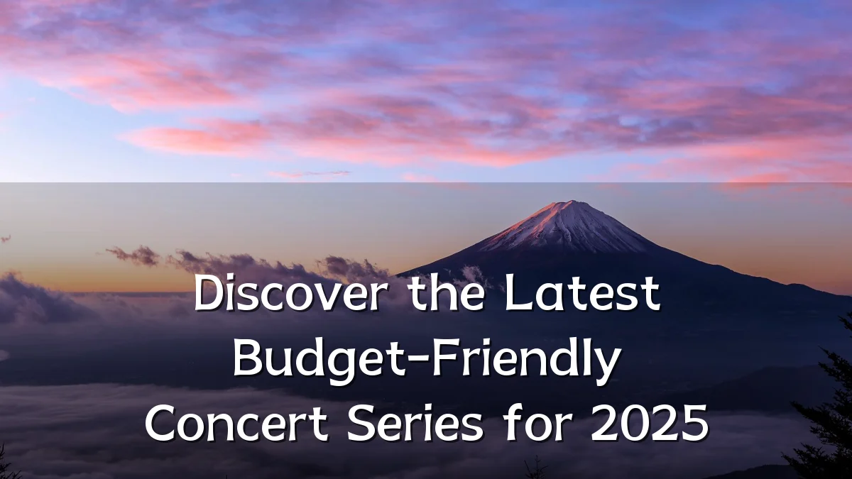 Discover the Latest Budget-Friendly Concert Series for 2025