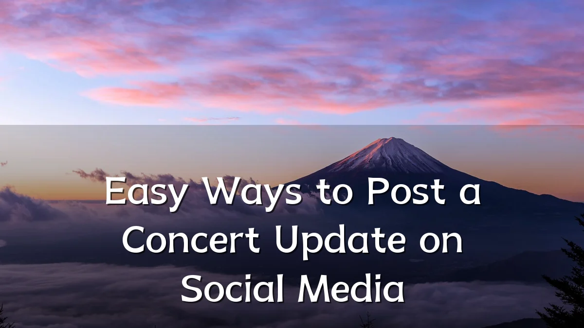 Easy Ways to Post a Concert Update on Social Media