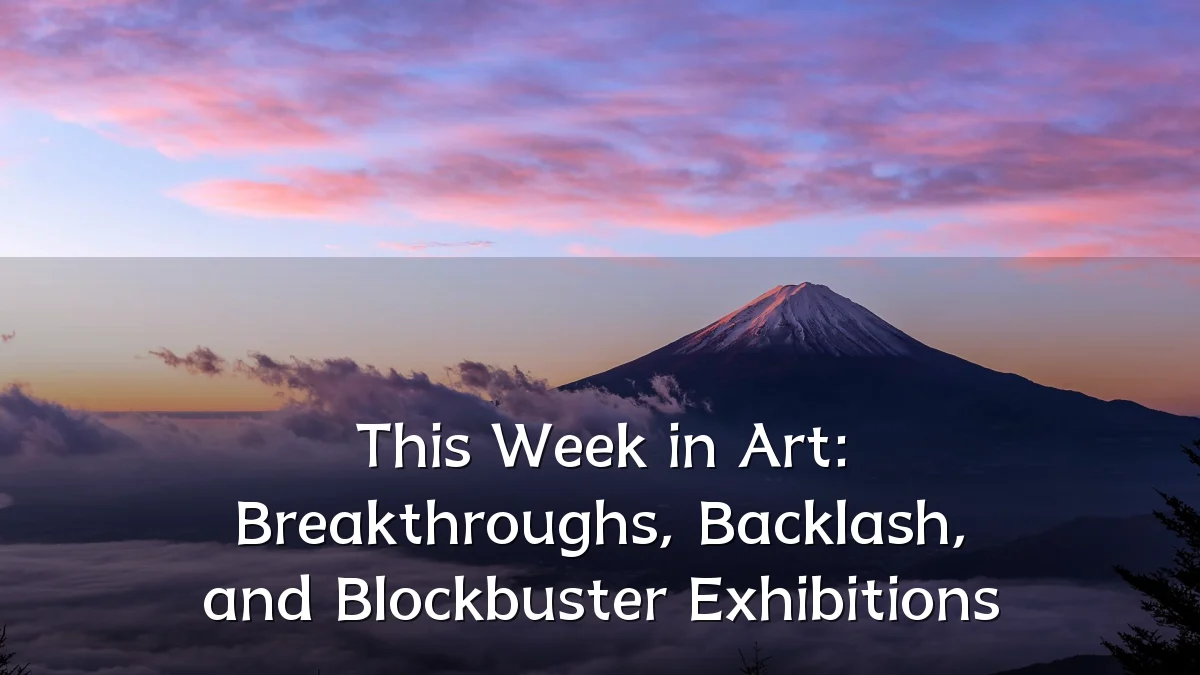 This Week in Art: Breakthroughs, Backlash, and Blockbuster Exhibitions